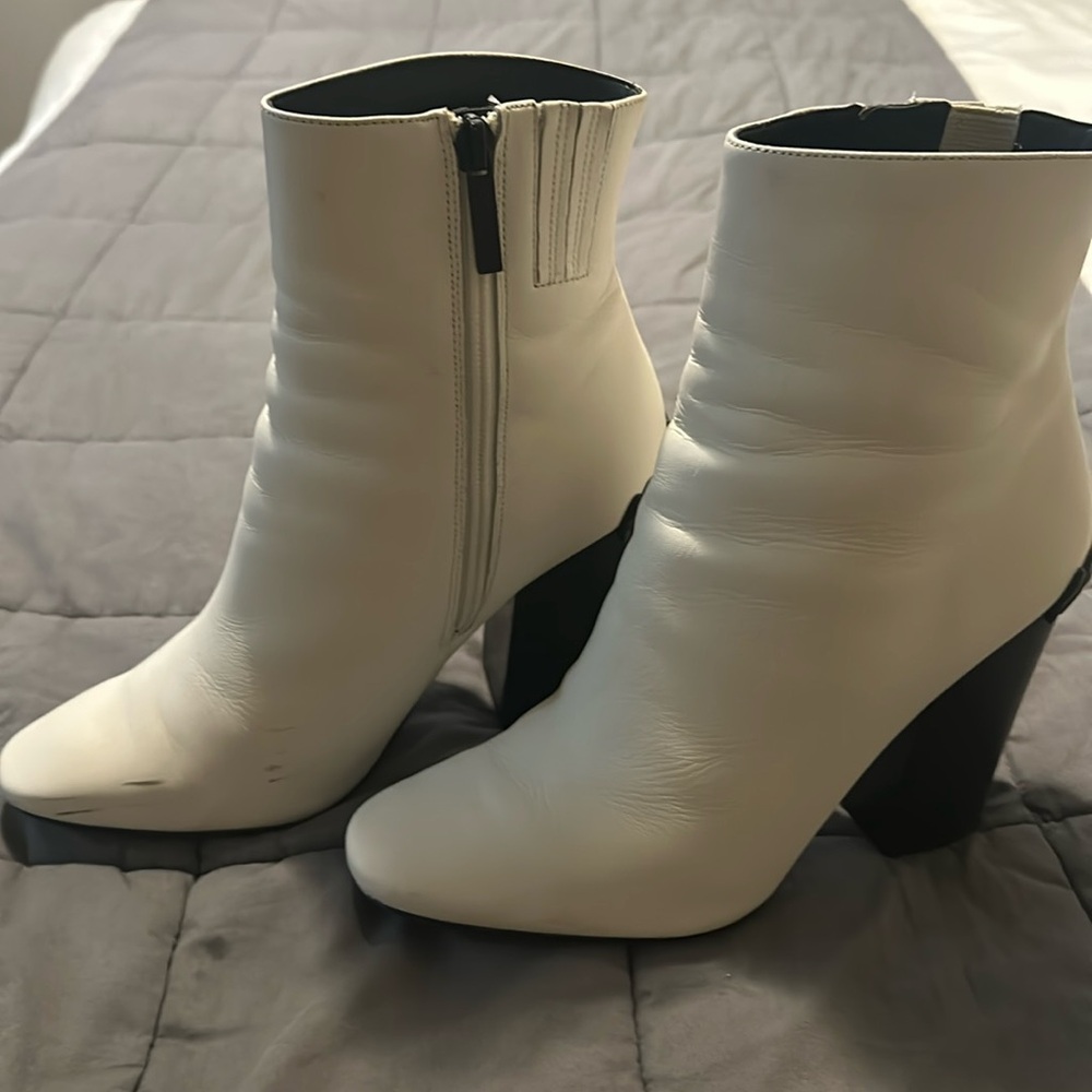 Kendall + Kylie white boots